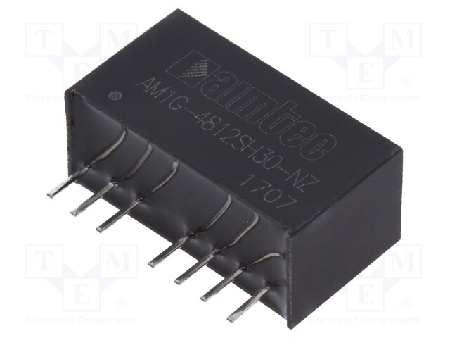 Converter: DC/DC; 1W; Uin: 36÷75V; 12VDC; Iout: 83mA; SIP8; 4.9g