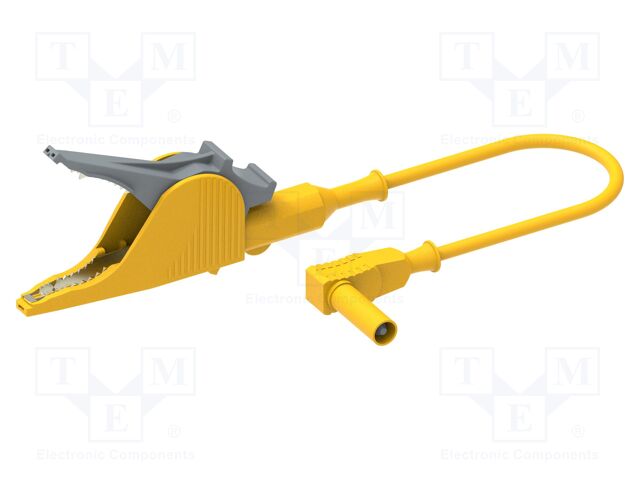 Test lead; 36A; angular banana plug 4mm,aligator clip; Len: 1.5m