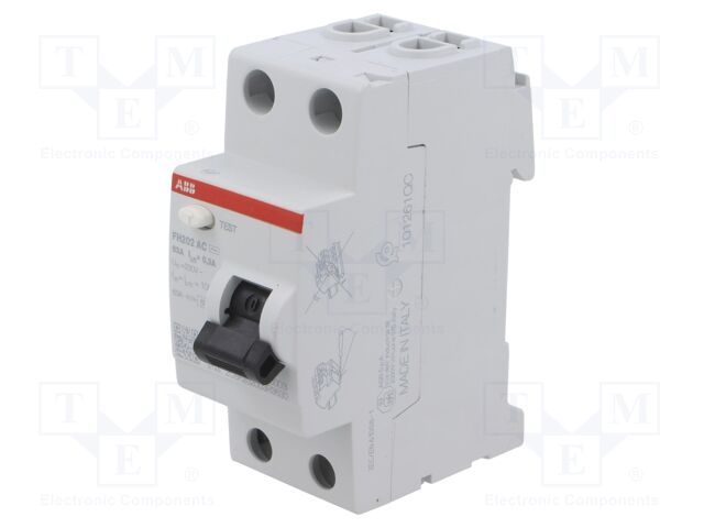 RCD breaker; Inom: 63A; Ires: 300mA; Max surge current: 250A; 230V