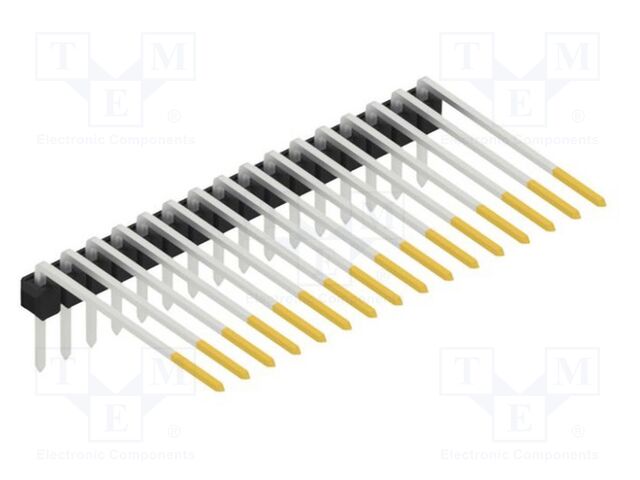 Connector: pin strips; pin header; male; PIN: 16; 2.54mm; THT; 1x16