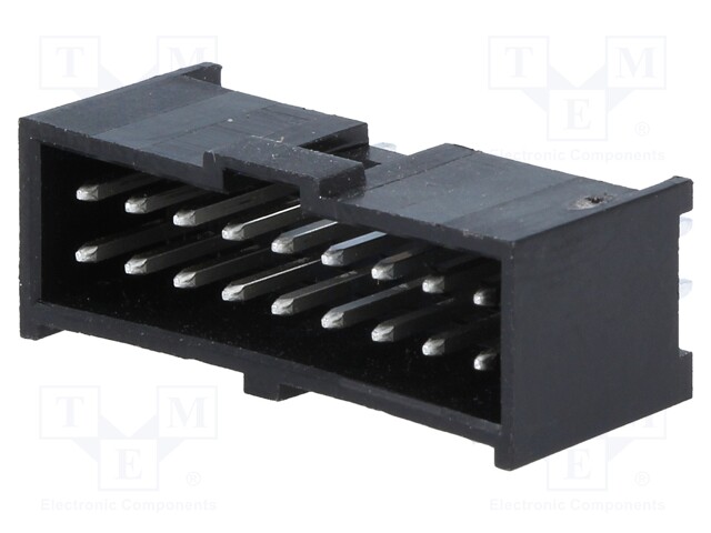 Socket; IDC; male; PIN: 18; straight; THT; tinned; 2.54mm; Layout: 2x9