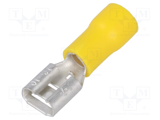 Terminal: flat; 6.3mm; 0.8mm; female; 4÷6mm2; crimped; for cable