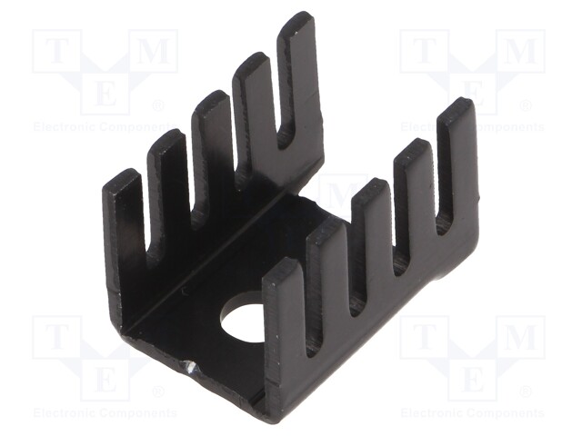 Heatsink: extruded; U; TO220; black; L: 19mm; W: 13.2mm; H: 12.7mm