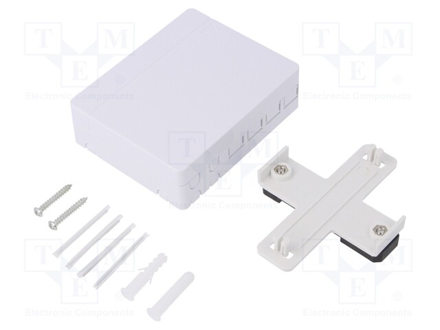Housing; Colour: white; rail TS35; Number of ports: 4; Mat: plastic