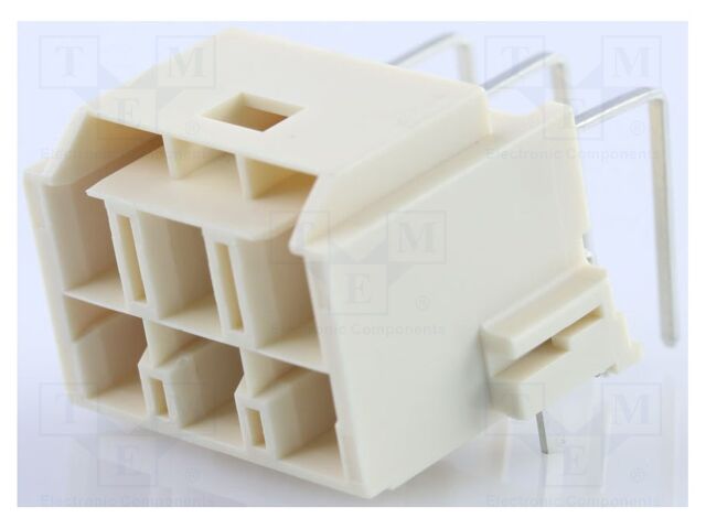 Connector: wire-board; male; CP-6.5; PIN: 6; angled; on PCBs; THT
