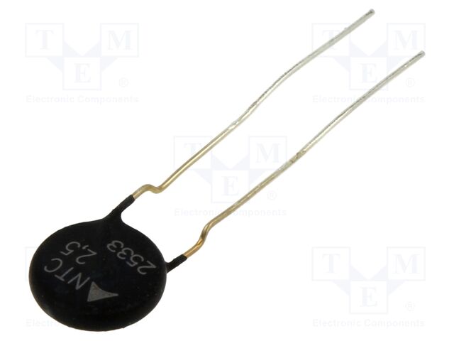 NTC thermistor; 2.5Ω; -55÷170°C; 2.1W; ±20%; THT; Pitch: 5mm