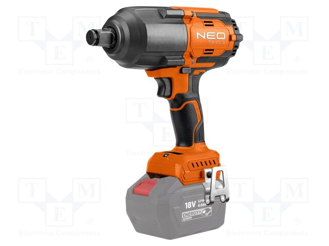 Impact wrench; battery; 0÷1000rpm,0÷1200rpm,0÷1800rpm; 18VDC