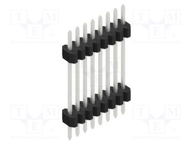 Connector: pin strips; pin header; male; PIN: 8; 1.27mm; THT; 1x8