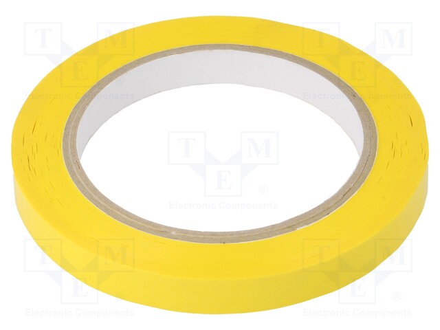 Tape: electrical insulating; W: 12mm; L: 66m; Thk: 60um; yellow; 80%