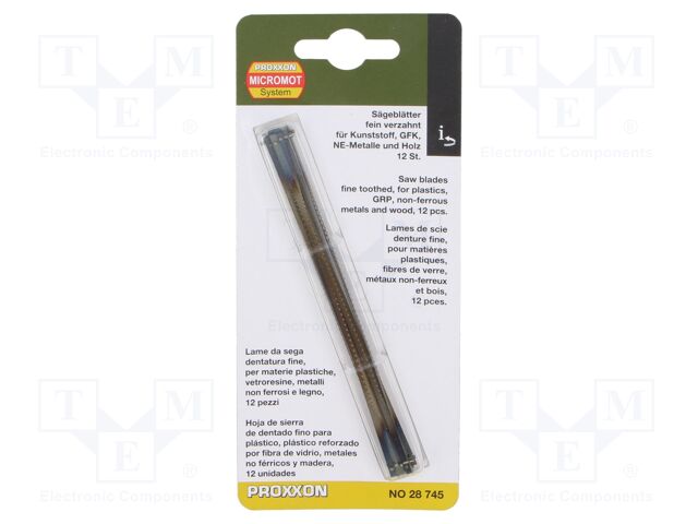 Hacksaw blade; metal; 127mm; 25teeth/inch; 12pcs.