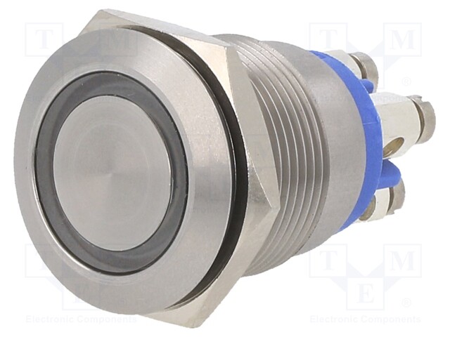 Switch: vandal resistant; Pos: 2; SPST-NO; 0.05A/24VDC; IP66; blue