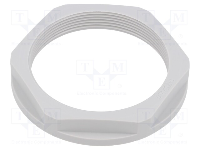Nut; M75; polyamide; 85mm; light grey; Thread: metric; Pitch: 2