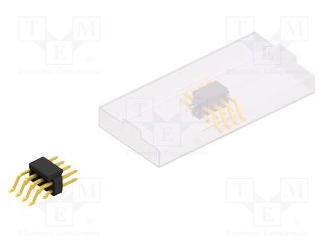 Connector: pin strips; pin header; male; PIN: 8; 2.54mm; SMT; 2x4