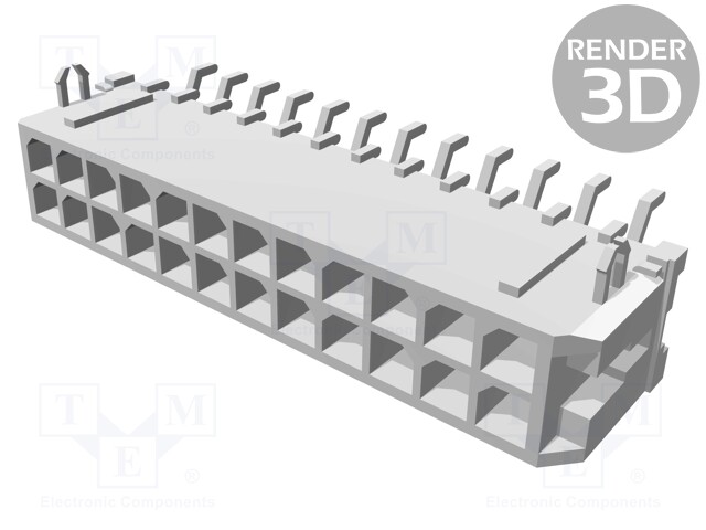 Socket; wire-board; male; Micro-Fit 3.0; 3mm; PIN: 24; SMT; 5A; 600V