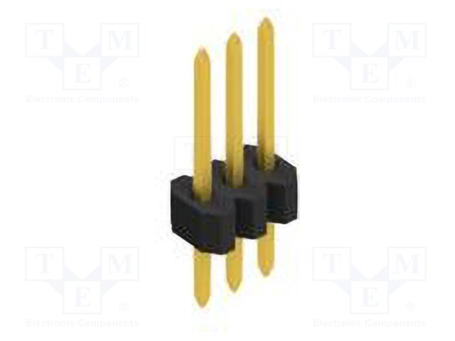 Connector: pin strips; pin header; male; PIN: 3; 1.27mm; THT; 1x3