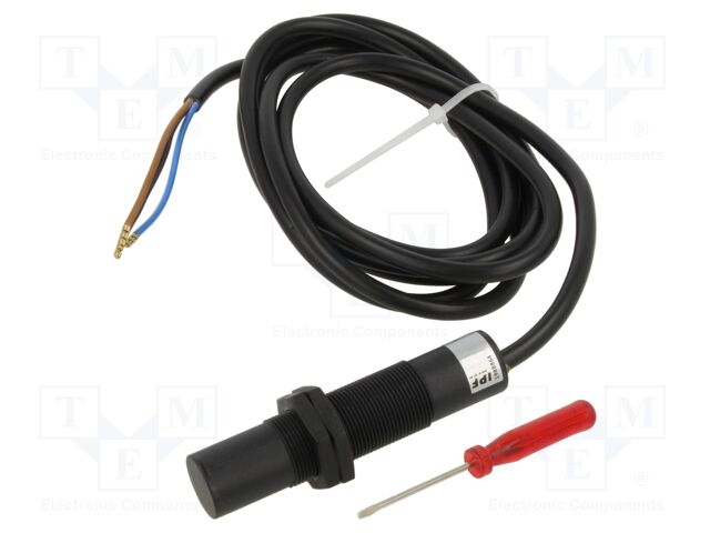 Sensor: capacitive; Range: 1÷8mm; Output conf: PNP / NO; Mat: PBT