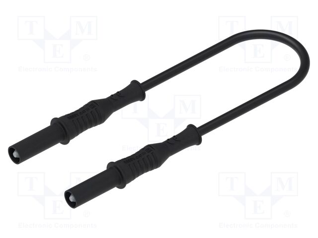 Test lead; 25A; banana plug 4mm,both sides; insulated; Len: 1.5m