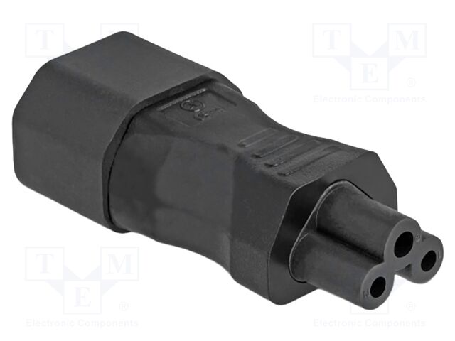 IEC C14 male,IEC C5 female; straight; 2.5A; 250V