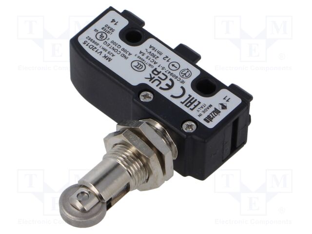Microswitch SNAP ACTION; with longitudinal roller; SPDT; Pos: 2