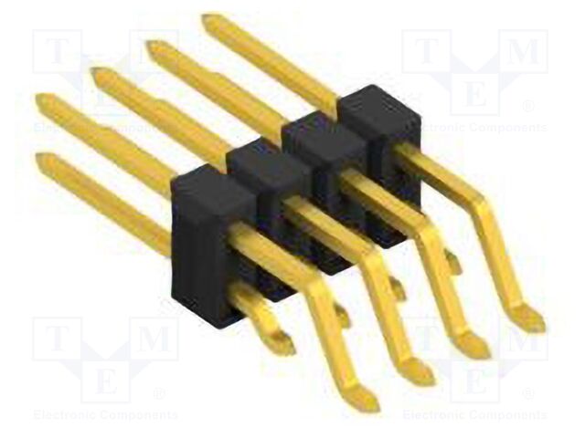 Connector: pin strips; pin header; male; PIN: 8; 2.54mm; SMT; 2x4