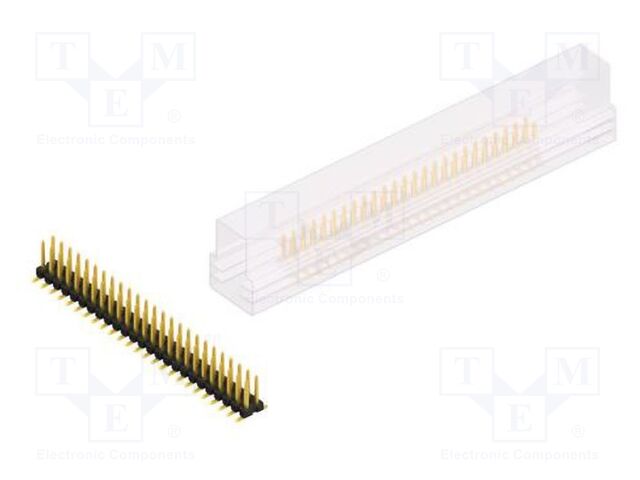 Connector: pin strips; pin header; male; PIN: 50; 2.54mm; SMT; 2x25