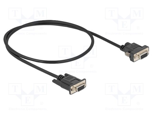 Cable; D-Sub 9pin socket,DC 5,5/2,1 socket,both sides; PVC