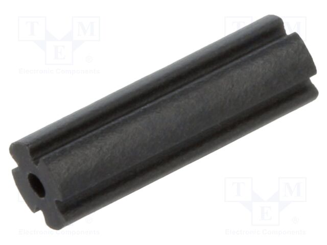 Spacer sleeve; LED; Øout: 3mm; ØLED: 3mm; black; UL94V-0; Mat: PVC