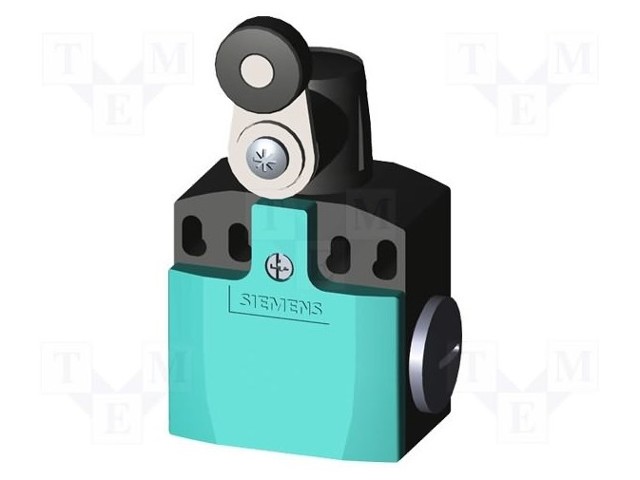 Limit switch; lever R 20,8mm, plastic roller Ø19mm; NO + NC