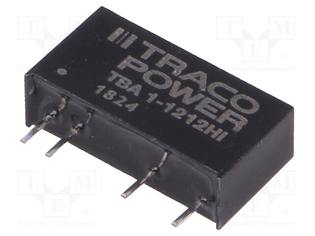 Converter: DC/DC; 1W; Uin: 10.8÷13.2V; Uout: 12VDC; Iout: 84mA; SIP7