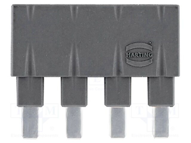 Jumper Along 1x4 black 16A