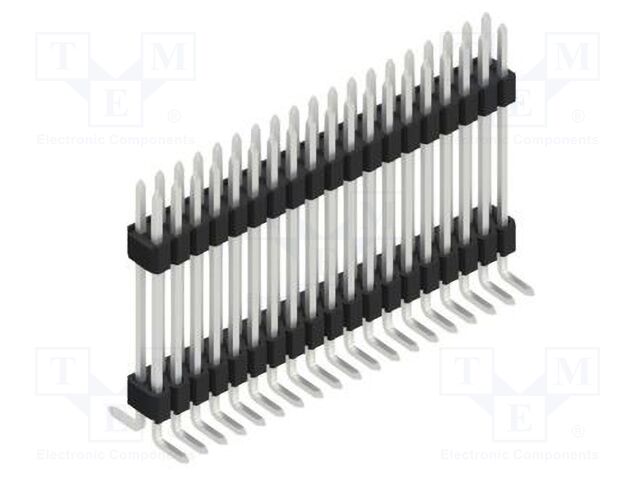 Connector: pin strips; pin header; male; PIN: 38; 1.27mm; SMT; 2x19