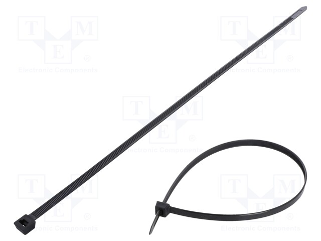 Cable tie; L: 450mm; W: 9mm; polyamide; 778N; black; Ømax: 130mm