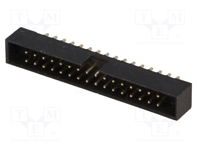 Socket; IDC; male; PIN: 32; straight; THT; gold-plated; 2mm