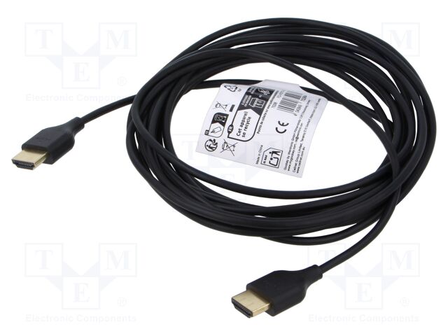 Cable; HDMI plug,both sides; 5m; black; HDCP 2.2,HDMI 2.0