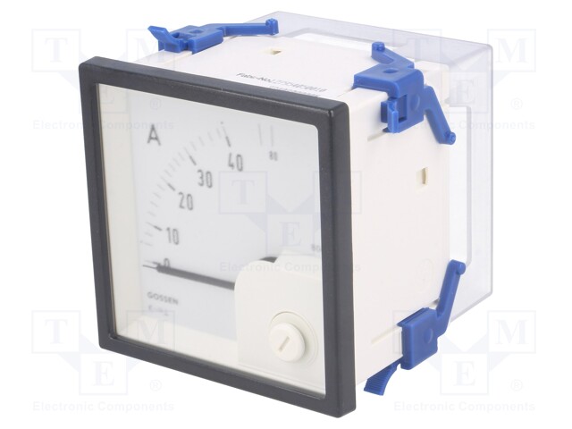 Meter: panel; analogue; 0÷40/80A; True RMS; Class: 1,5; 45÷65Hz