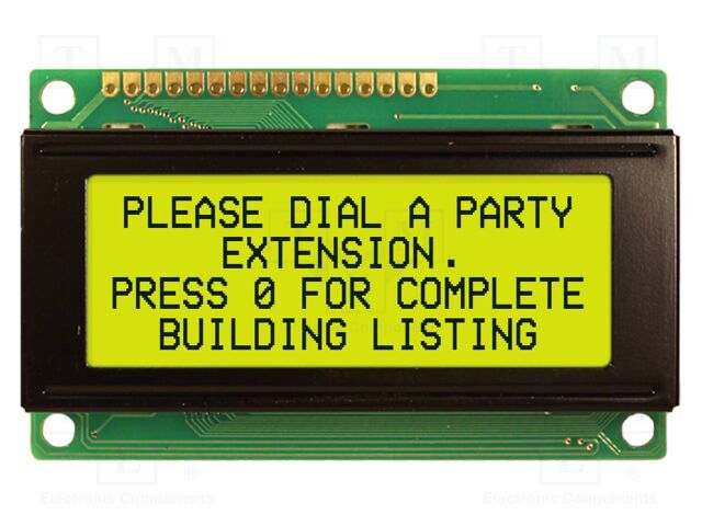 Display: LCD; STN Positive; 20x4; grey; 77.5x47mm; LED; 1x16; 3.3V