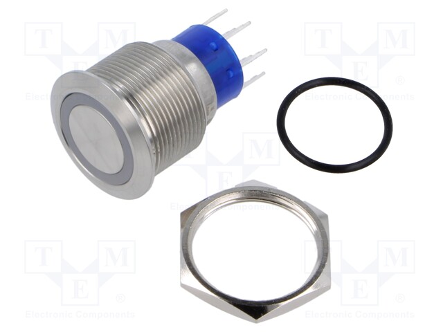 Switch: vandal resistant; Pos: 2; DPST; 3A/250VAC; OFF-ON; red; IP67