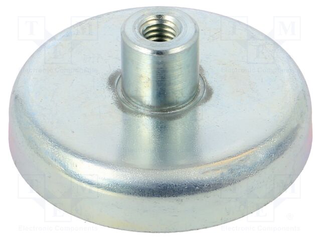 Magnet: permanent; hard ferrite; 180N; Ø: 47mm; H: 20.5mm; steel