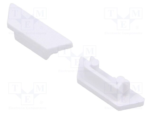 Cap for LED profiles; white; ABS; with the inscription TOPMET