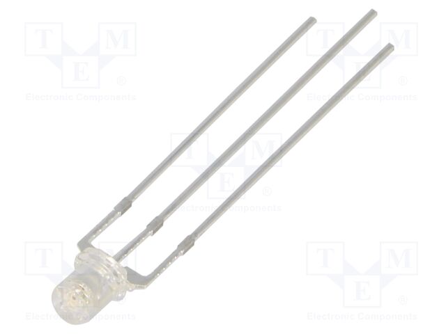 LED; red,blue; 3mm; 140°; Front: flat; 2.1÷2.6/2.9÷3.4VDC; -30÷85°C