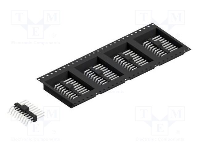 Connector: pin strips; pin header; male; PIN: 18; 2.54mm; SMT; 2x9