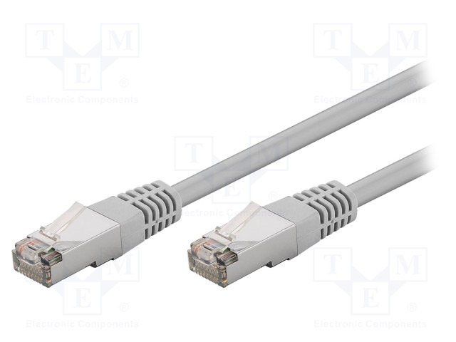 Patch cord; F/UTP; 5e; stranded; CCA; PVC; grey; 5m; 26AWG