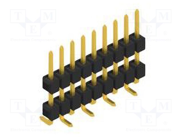 Connector: pin strips; pin header; male; PIN: 9; 2.54mm; SMT; 1x9