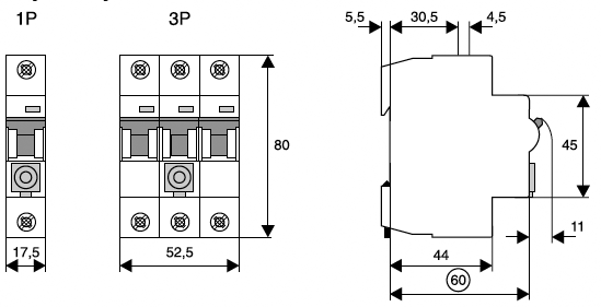 Tariff switch; Poles no:3; DIN; Inom:32A; 400VAC; IP40; 1.5÷25mm2