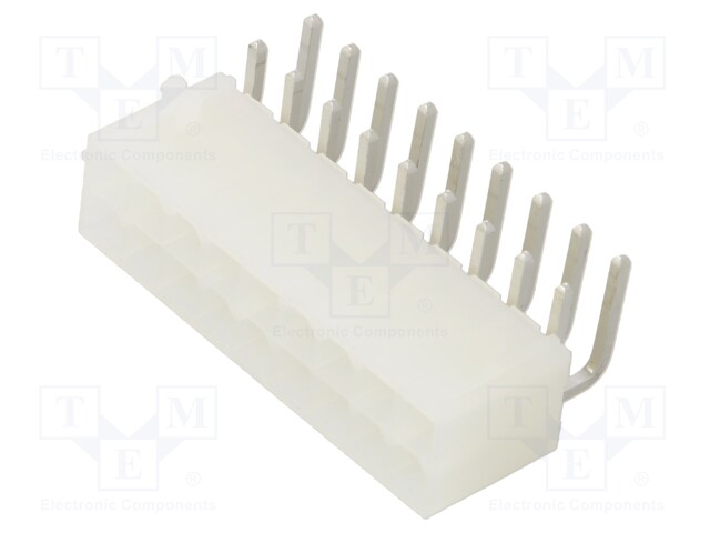 MiniFit Jr RA DR /Pegs Tin V-2 18Ckt