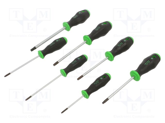 Torx®; T8,T20,T25,T30,T40,T10T; 7pcs; Screwdriver: standard