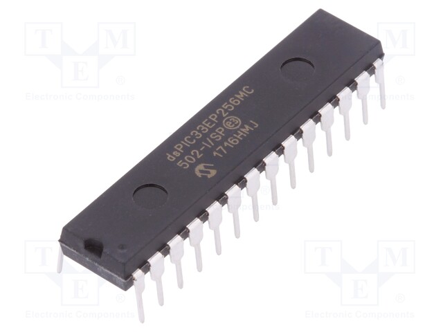 DsPIC microcontroller; SRAM: 32kB; Memory: 256kB; DIP28; 3÷3.6VDC