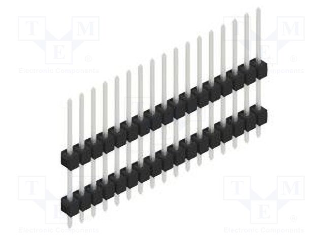 Connector: pin strips; pin header; male; PIN: 17; 2.54mm; THT; 1x17