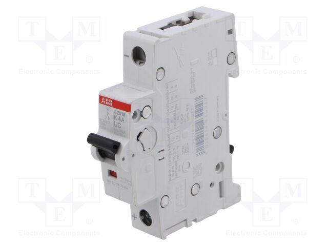 Circuit breaker; 230VAC; 220VDC; Inom: 4A; Poles: 1; Charact: K; 10kA