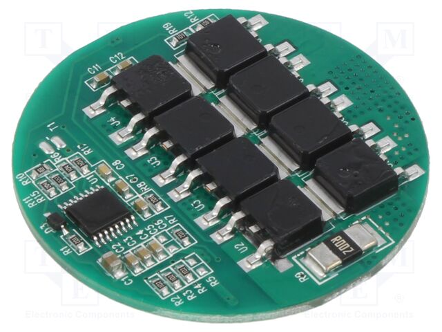 BMS protection; Li-Ion; Ø41x4mm; 20A; 11.1VDC